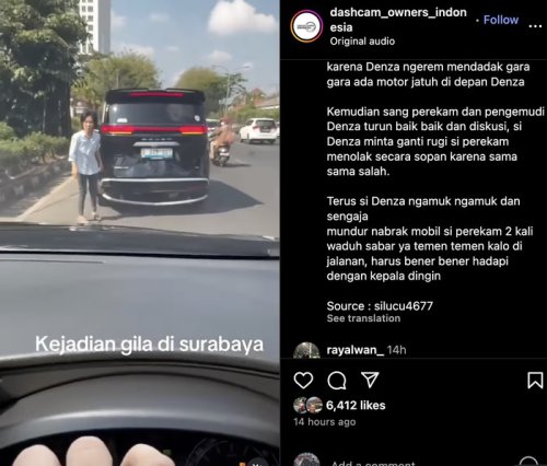 Pelajaran dari Kasus Denza Sengaja Mundur Tabrakkan Mobil di Belakang