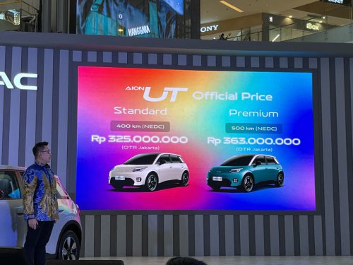 Harga AION UT Resmi Diumumkan, Mulai Rp 325 Juta
