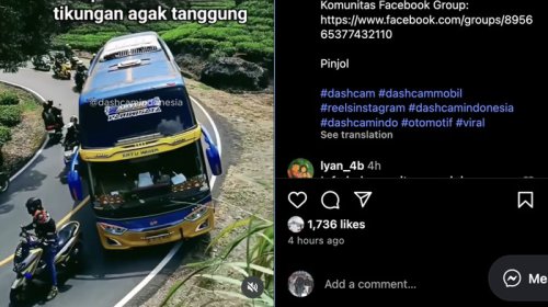 Viral Rombongan Nmax Berhentikan Bus di Tikungan