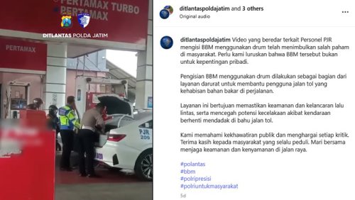 Cerita di Balik Mobil Dinas Polisi Beli BBM di SPBU Pakai Drum