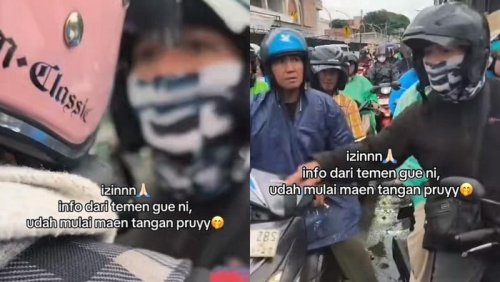 Ngamuk Ditegur Lawan Arah, Pemotor di Lebak Bulus Pukul Penegur!