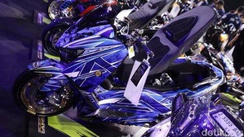 Modifikasi XMax Hedon dari Medan Habis Rp 800 Juta, Emblemnya Pakai Emas