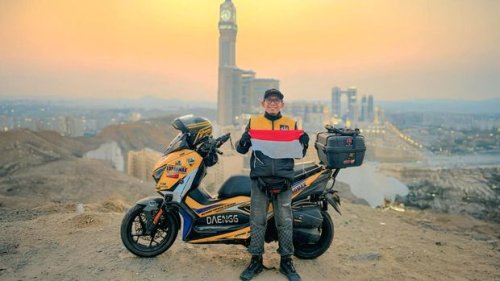 Touring, Yamaha, Cerita Bikers Makassar 'Daeng' Touring ke Mekah Pakai Yamaha Xmax