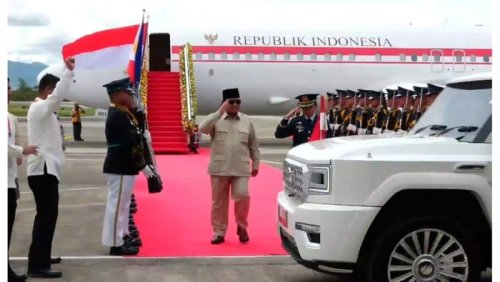 Prabowo Dijemput Maung saat Tiba di Filipina