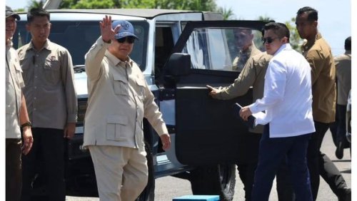 Prabowo, Bukan Maung Putih, Prabowo Naik Mobil Garang Ini di Pulau Terluar RI