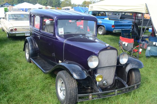 Old Cars Among the Old Cars at the Pumpkin Run