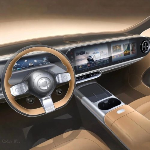 Smart #6 EHD interior sketches reveal luxury liftback sedan ahead of 2026 Beijing premiere