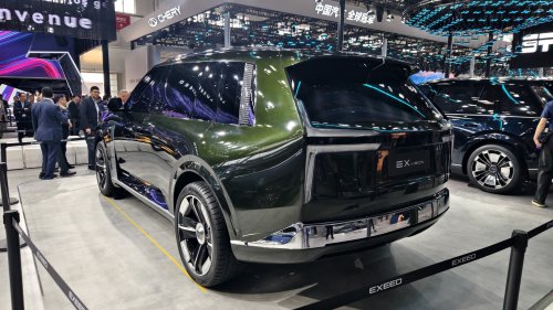 Chery’s Exeed EX9 flagship SUV showcased in Beijing, positioned against Zeekr 9X