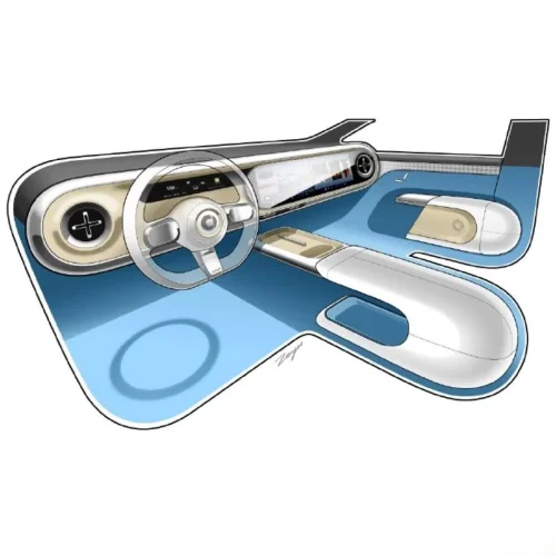 Smart #6 EHD interior sketches reveal luxury liftback sedan ahead of 2026 Beijing premiere