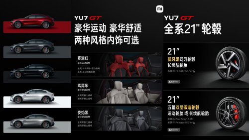 Xiaomi YU7 GT performance SUV to enter China with five body color options