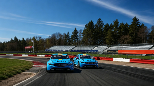 Geely, Geely Cyan Racing dominates Spanish track debut with new Preface TCR platform