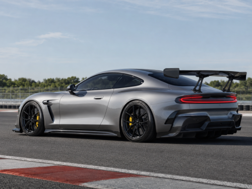 Leaked Xiaomi two door electric sports car showcases carbon fiber track wing