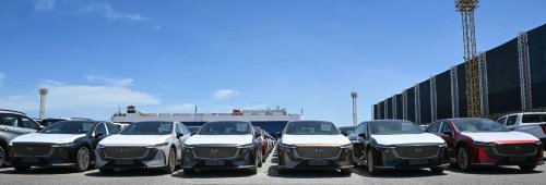 Mazda 6e RHD production cars spotted as EV liftback prepped for Thai and Australian deliveries in July