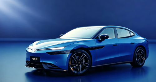 Volkswagen ID. Unyx 09 sporty fastback sedan exposed with 496 hp dual motor and CATL battery