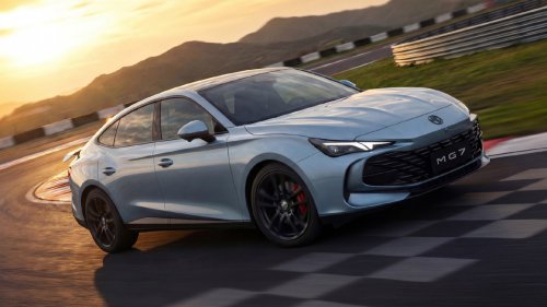 Electric successor of the MG7 sedan spotted in China