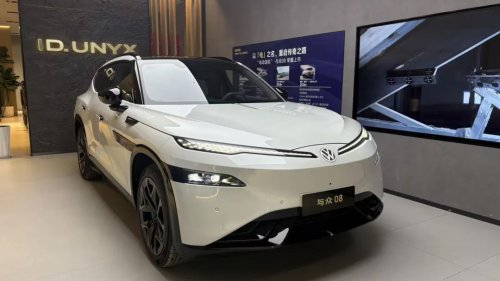 Volkswagen ID. Unyx 08 with Xpeng tech rolled off the production line in China