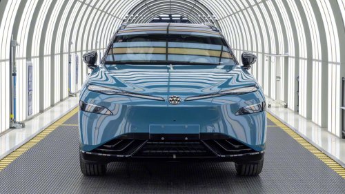 Volkswagen ID. Unyx 08 with Xpeng tech rolled off the production line in China