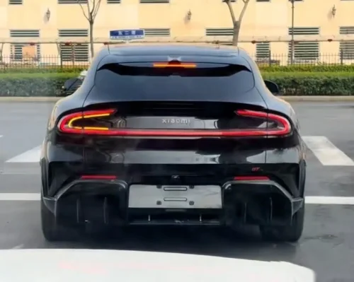 Xiaomi YU7 GT appears at Nürburgring undisguised with red paint, GT decals, aggressive aero