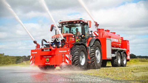 Citroën, John Deere 6R: el tractor con 300 CV del cuerpo de bomberos alemán