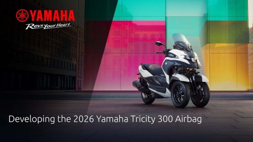 La moto de tres ruedas de Yamaha incorporará un airbag