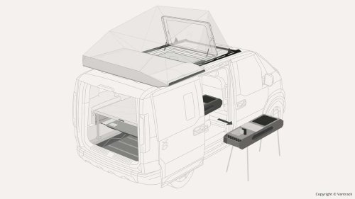 Esta Kia se transforma en 5 minutos en una camper completa