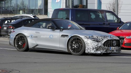 Mercedes, Mercedes-AMG SL Facelift (2026) als Erlkönig erwischt