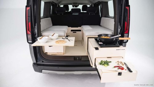 Esta Kia se transforma en 5 minutos en una camper completa