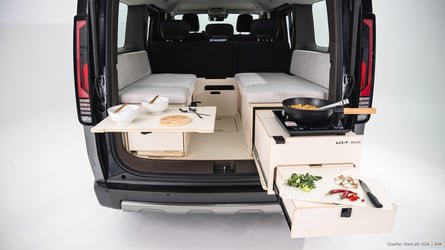 Esta Kia se transforma en 5 minutos en una camper completa