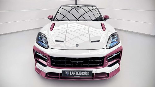 Larte präsentiert Porsche Cayenne mit pinkem Carbon-Karosseriekit