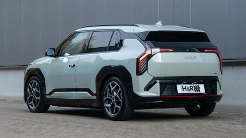 Kia, Kia EV3, Progressiv: Der Kia EV3 mit H&R-Tieferlegungsfedern