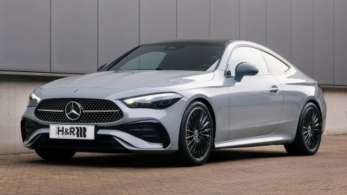 Der Mercedes CLE 300 e Plug-in-Hybrid mit H&R-Tieferlegungsfedern