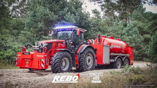 Citroën, John Deere 6R: el tractor con 300 CV del cuerpo de bomberos alemán