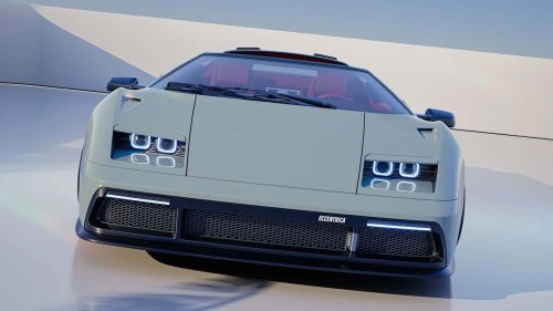 Cette Lamborghini Diablo Restomod est dépourvue de toit, équipée d'un V12 et d'une boîte manuelle