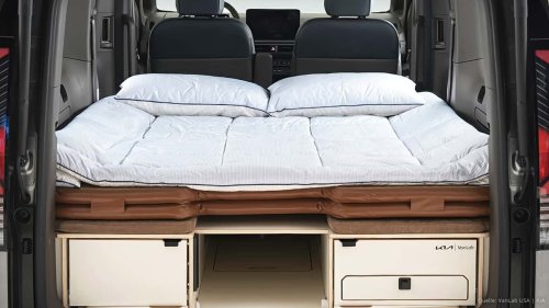 Esta Kia se transforma en 5 minutos en una camper completa