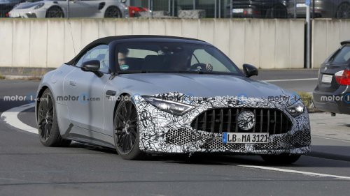 Mercedes, Mercedes-AMG SL Facelift (2026) als Erlkönig erwischt