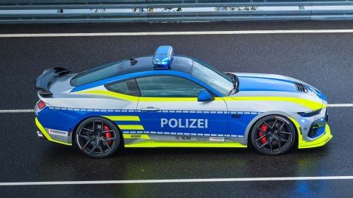 Ford, Ford Mustang, TUNE IT! SAFE! zeigt STEEDA Q500 Ford Mustang im Polizei-Look