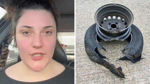 'How Does That Even Happen?': Woman Picks Up Grocery Delivery. Then Her Acura's Tire Explodes