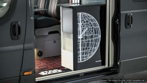 Camping-car Star Wars : L'Étoile de la Mort de Dark Vador sur roues