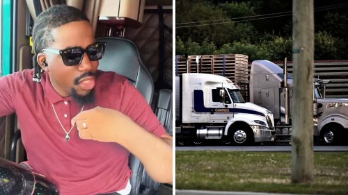 'Just Be Holding Up Traffic:' Tractor Trailer Tries to Pass Another Rig. Why Are They Going the Same Speed?