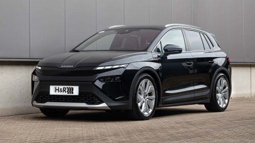 Der macht elektrisch: Skoda Elroq mit H&R-Tieferlegungsfedern