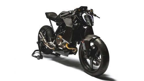 Esta Husqvarna custom, vendida en subasta, era de Charles Leclerc