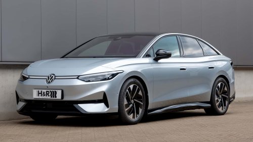 VW ID.7 als Limousine mit H&R-Tieferlegungsfedern