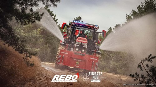 Citroën, John Deere 6R: el tractor con 300 CV del cuerpo de bomberos alemán