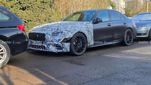 Mercedes, Spied: New Mercedes-AMG C53 Hides Its Six-Cylinder Engine 