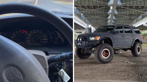 Toyota 4x4 Goes 80mph on the Highway. Then the Driver Notices Something Scary About the Steering Wheel
