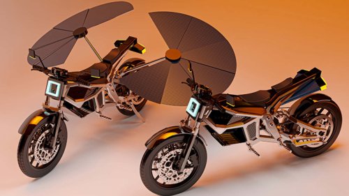 Konsep Sepeda Motor Tenaga Surya Ini Sangat Liar