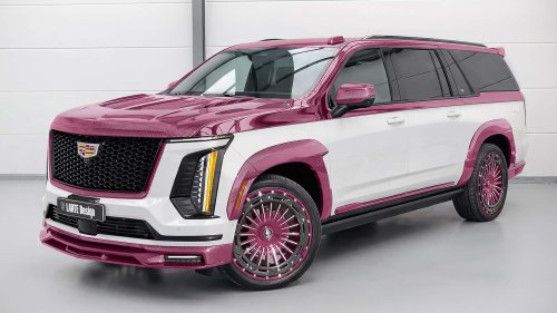 Dieser Cadillac Escalade eskaliert zum pinken Inferno