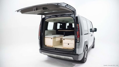 Kia, So wird der Kia PV5 in 5 Minuten zum vollwertigen Mini-Camper