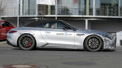 Mercedes, Mercedes-AMG SL Facelift (2026) als Erlkönig erwischt