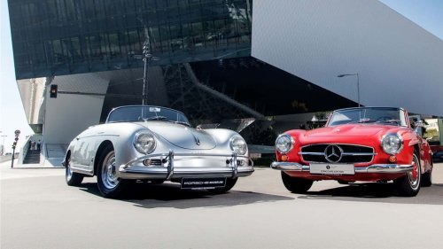 BMW, Porsche, Mercedes-Benz, BMW und Porsche feiern 140 Jahre Mercedes-Benz